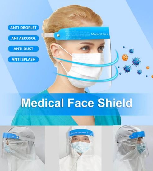 Écran facial protecteur de protection anti-buée d'hôpital médical avec ce FDA
